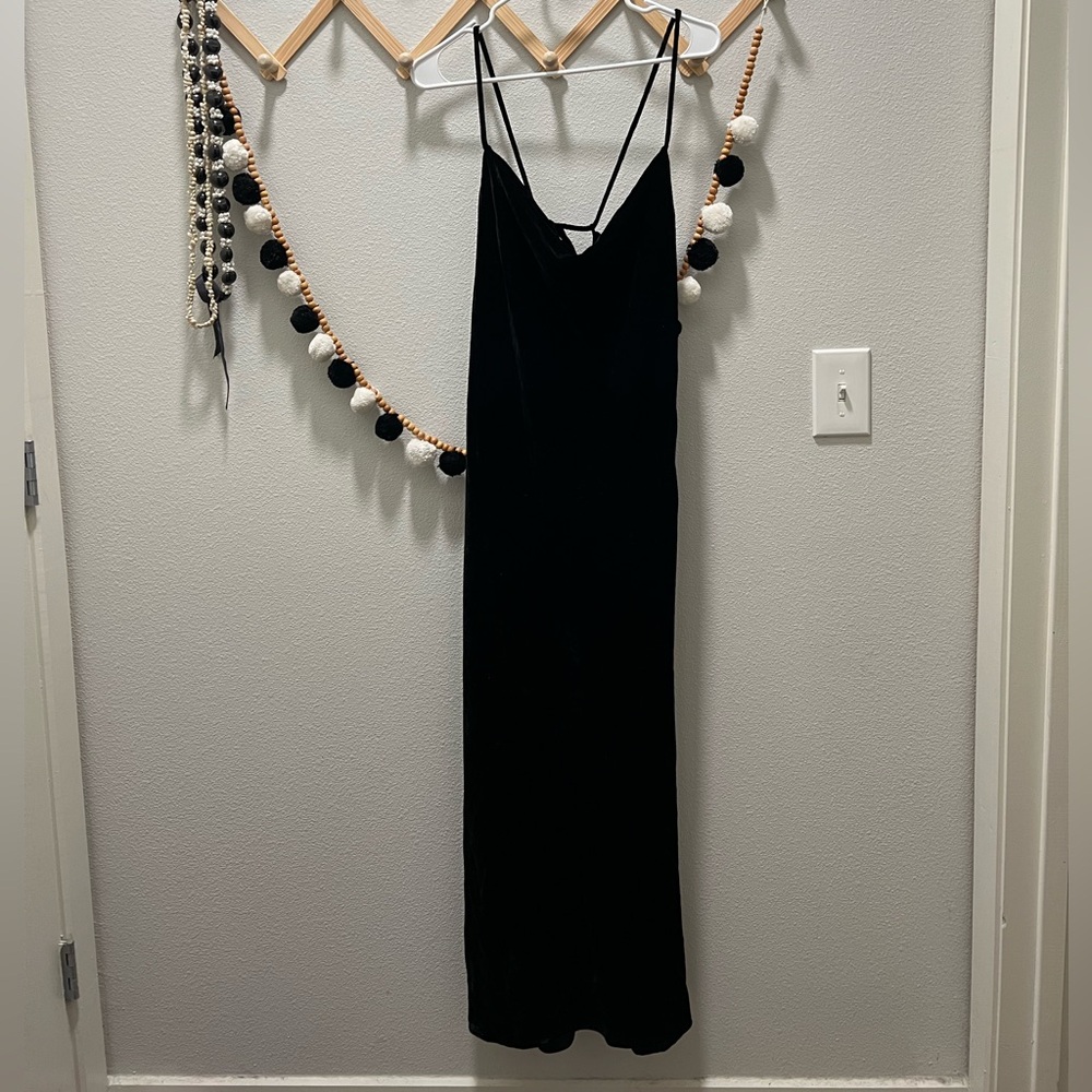 RHODE Jemima Black Velvet Dress NWT - Picture 3 of 9